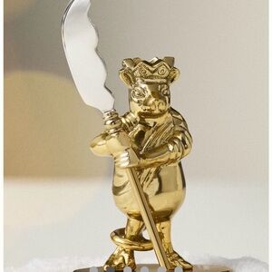Anthropologie Gold mouse king cheese knife